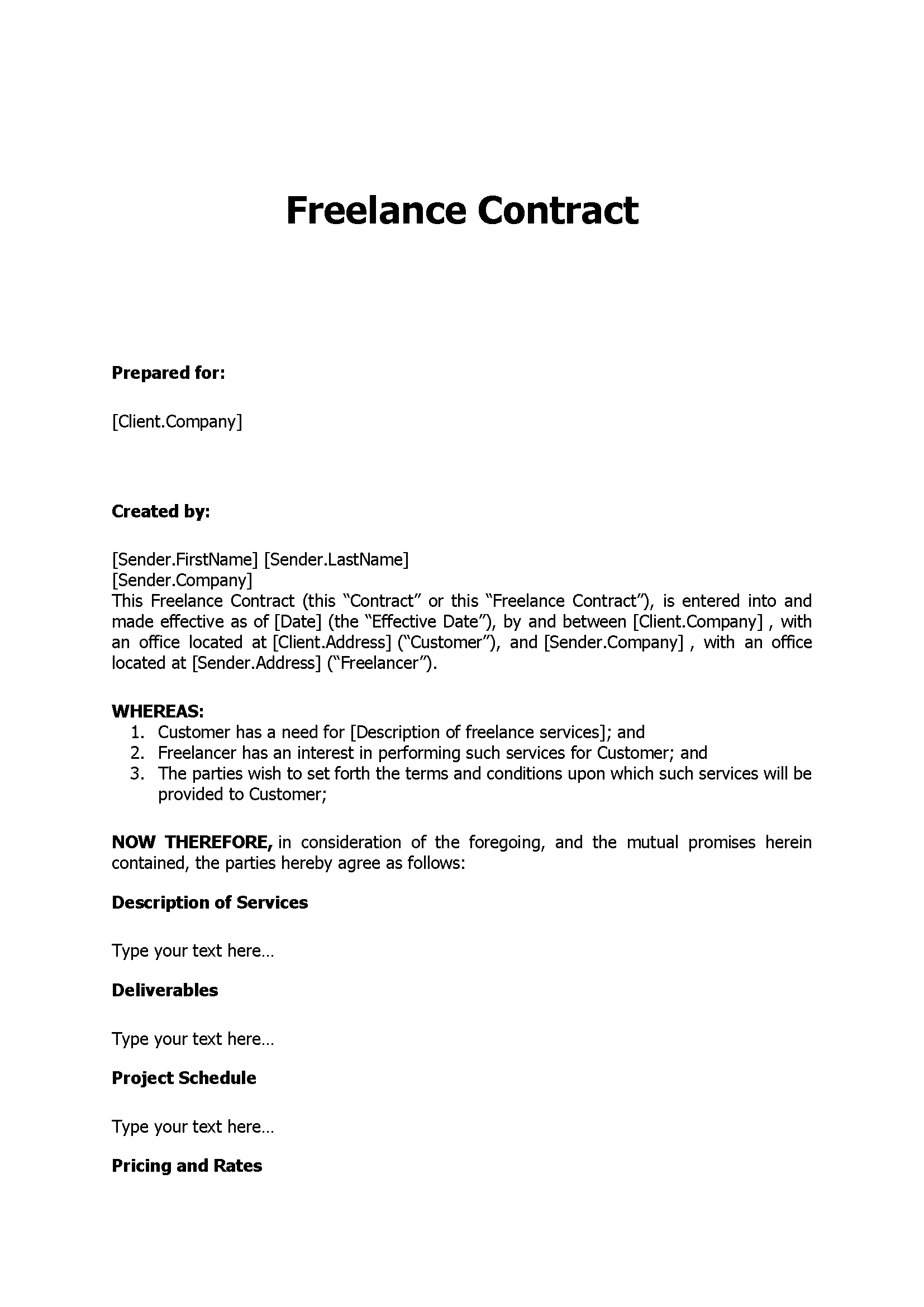Freelance Contract